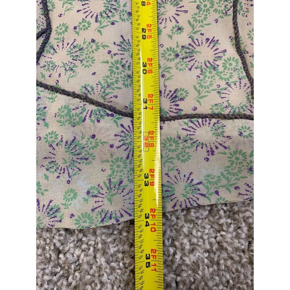 Free People Pale Mint Embroidered Tunic with Purple Trim - Picture 12 of 13